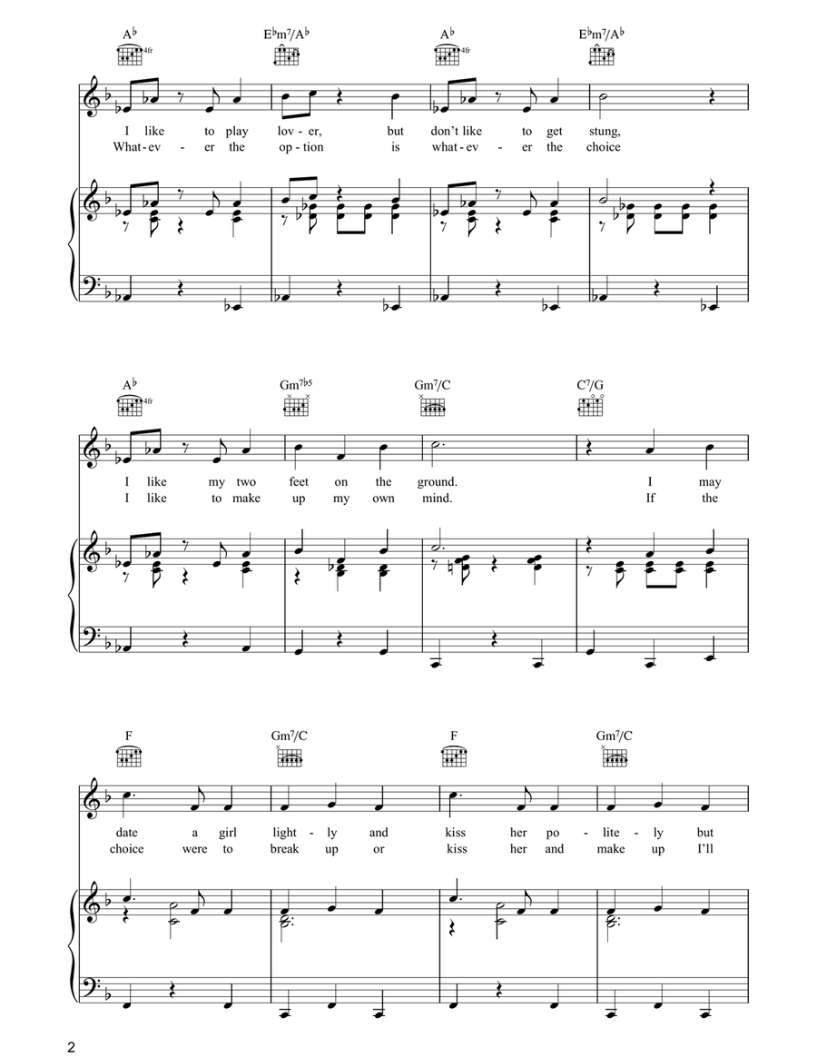 The Mood I'm In The Mood I'm In Piano, Vocal, Guitar scores gallery preview page 2