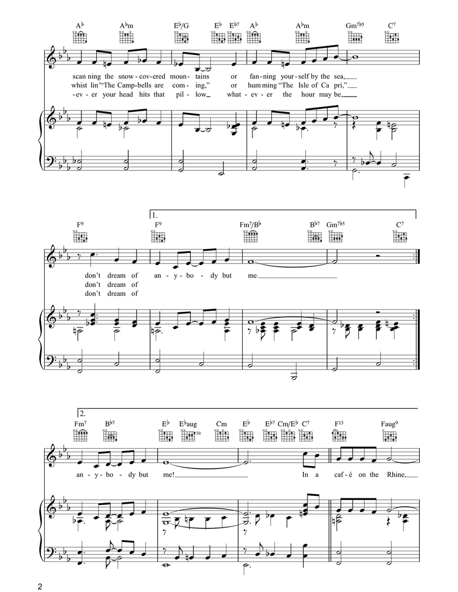 Don't Dream Of Anybody But Me (Li'l Darlin') Acoustic Guitar scores gallery preview page 2