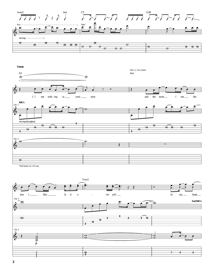 Breath Breath Acoustic Guitar scores gallery preview page 2