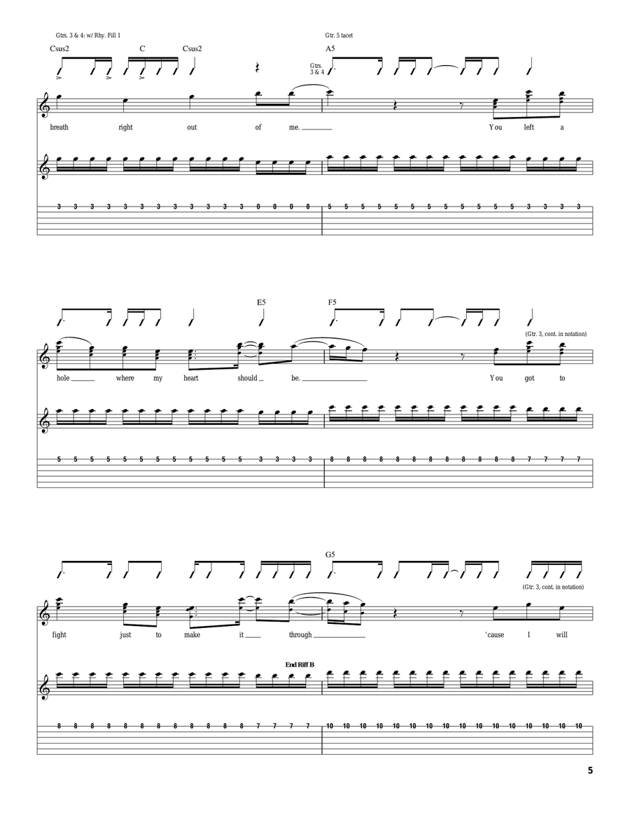 Breath Breath Acoustic Guitar scores gallery preview page 5