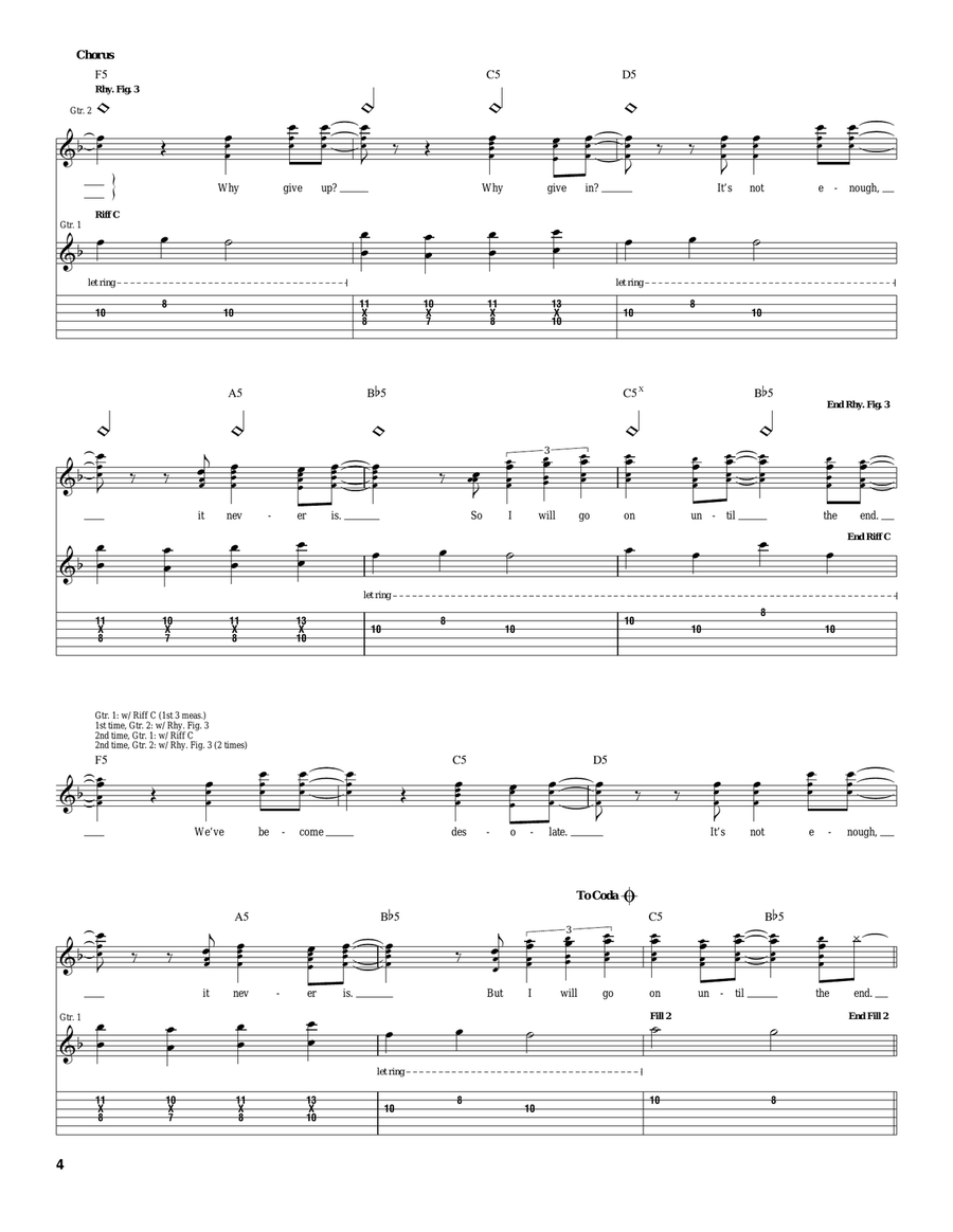 Until The End Until The End Acoustic Guitar scores gallery preview page 4