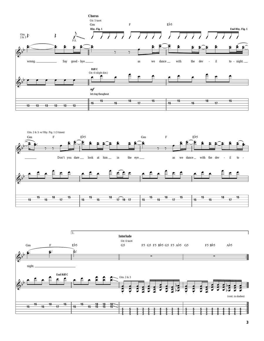 Dance With The Devil Acoustic Guitar scores gallery preview page 3