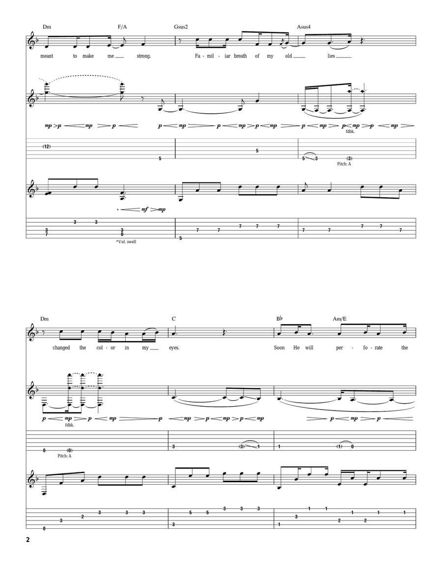 Sorrow Sorrow Acoustic Guitar scores gallery preview page 2