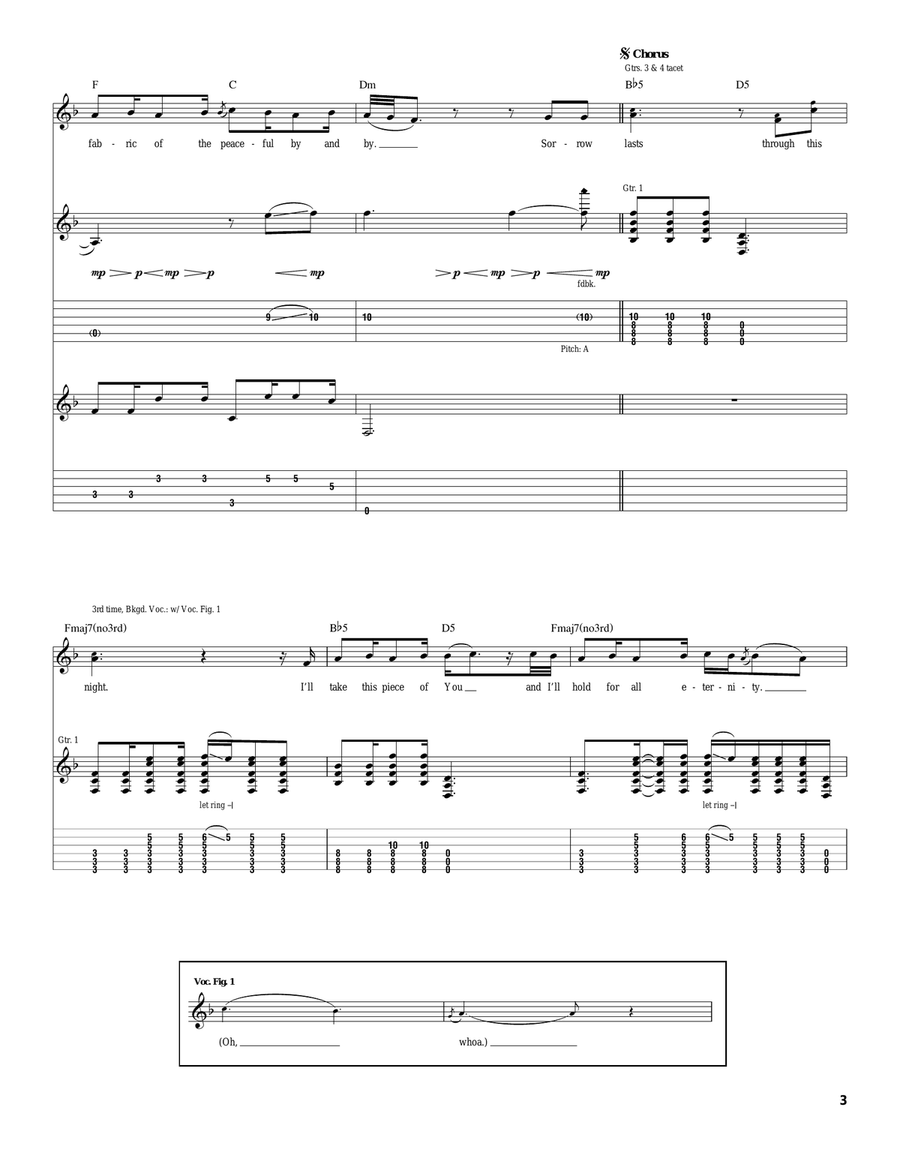 Sorrow Sorrow Acoustic Guitar scores gallery preview page 3