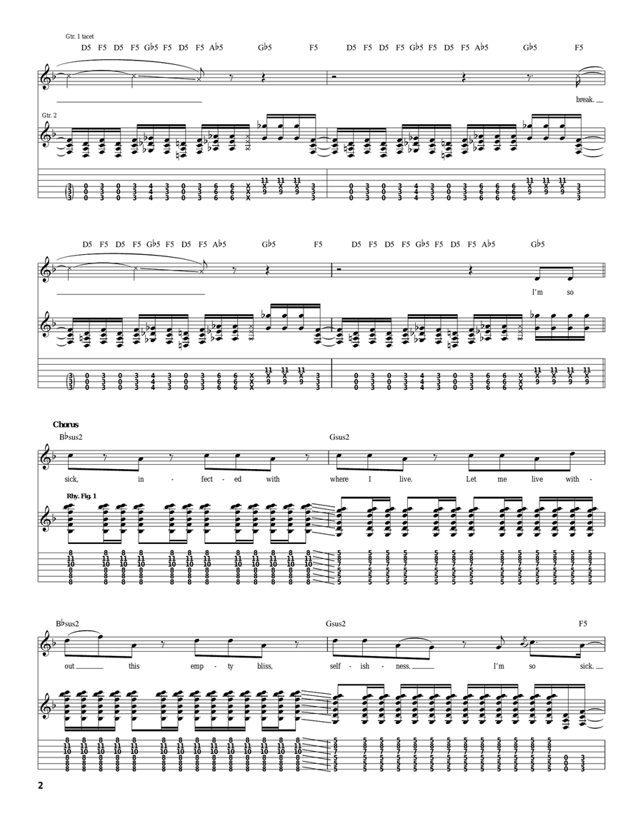 I'm So Sick I'm So Sick Acoustic Guitar scores gallery preview page 2