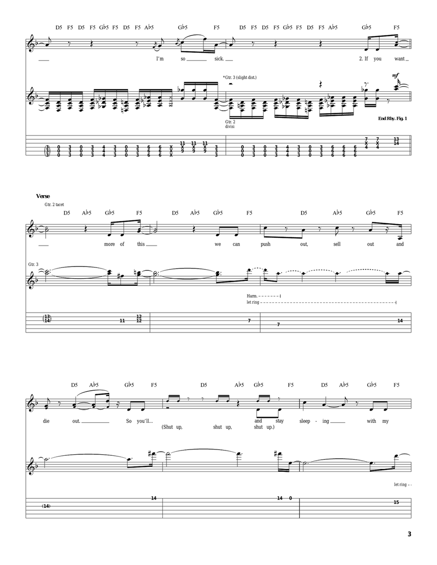 I'm So Sick I'm So Sick Acoustic Guitar scores gallery preview page 3
