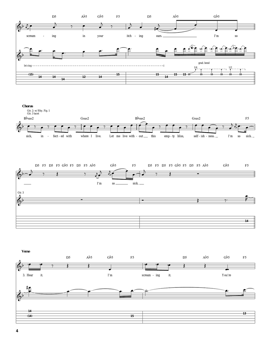 I'm So Sick I'm So Sick Acoustic Guitar scores gallery preview page 4