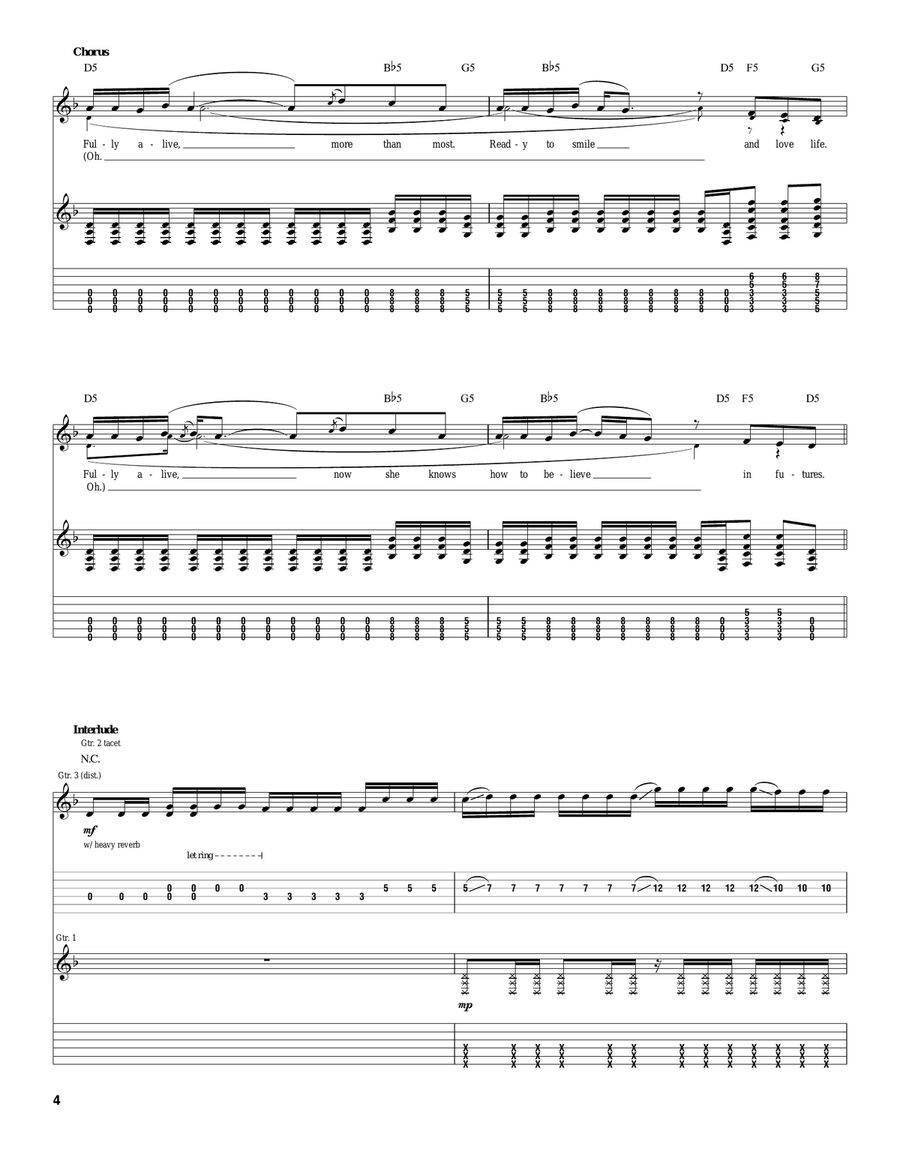 Fully Alive Fully Alive Acoustic Guitar scores gallery preview page 4