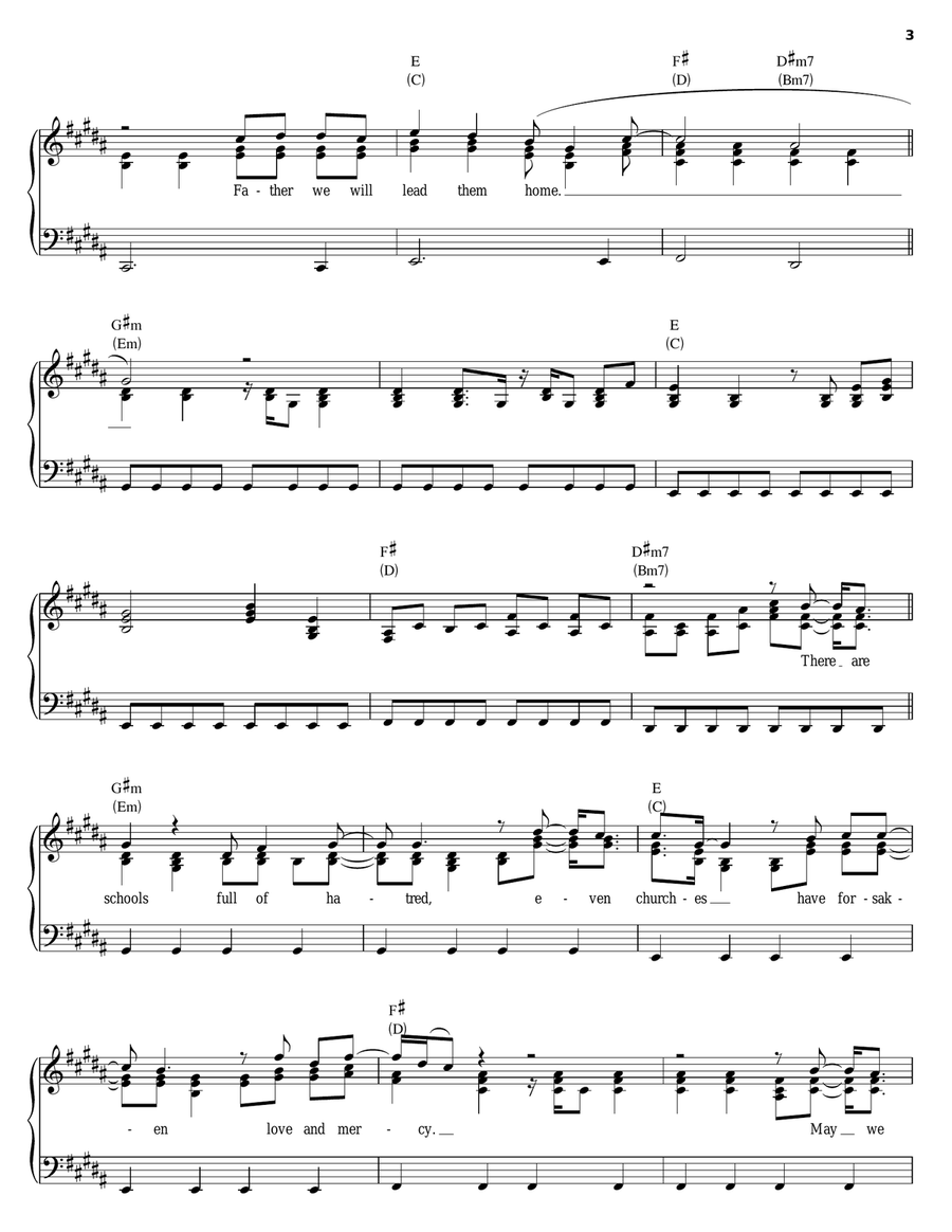Tears Of The Saints Tears Of The Saints Piano, Vocal, Guitar scores gallery preview page 3