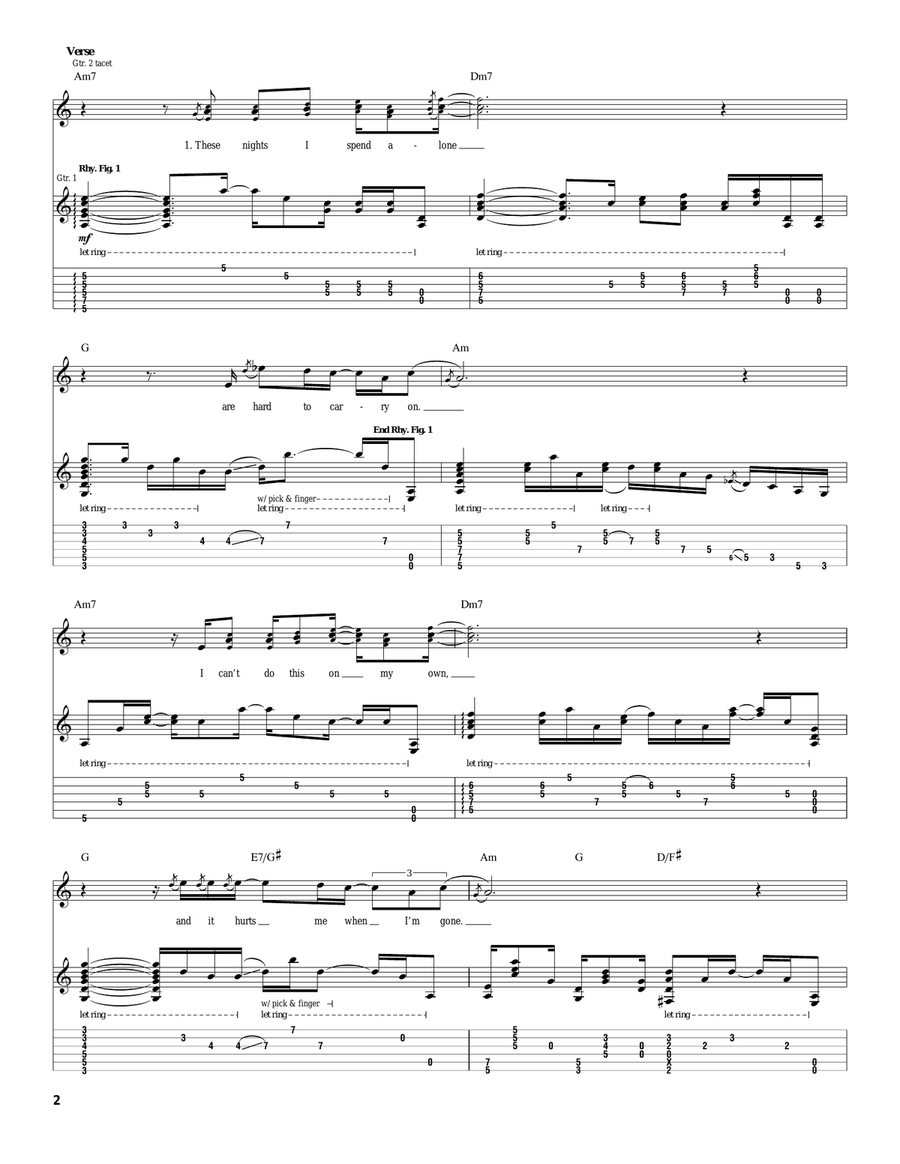 Home Home Acoustic Guitar scores gallery preview page 2