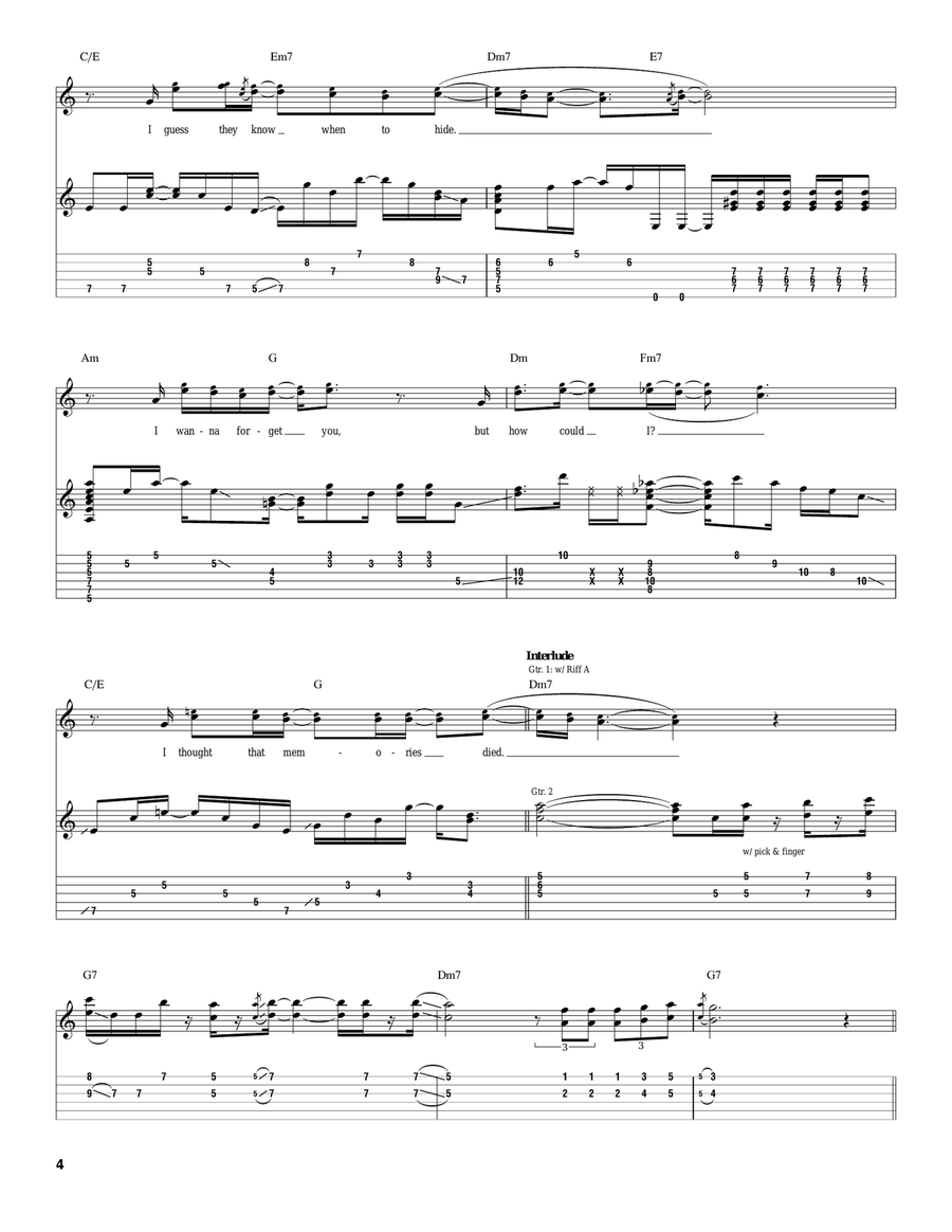 Memories Memories Acoustic Guitar scores gallery preview page 4