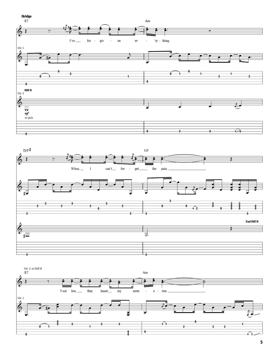 Memories Memories Acoustic Guitar scores gallery preview page 5