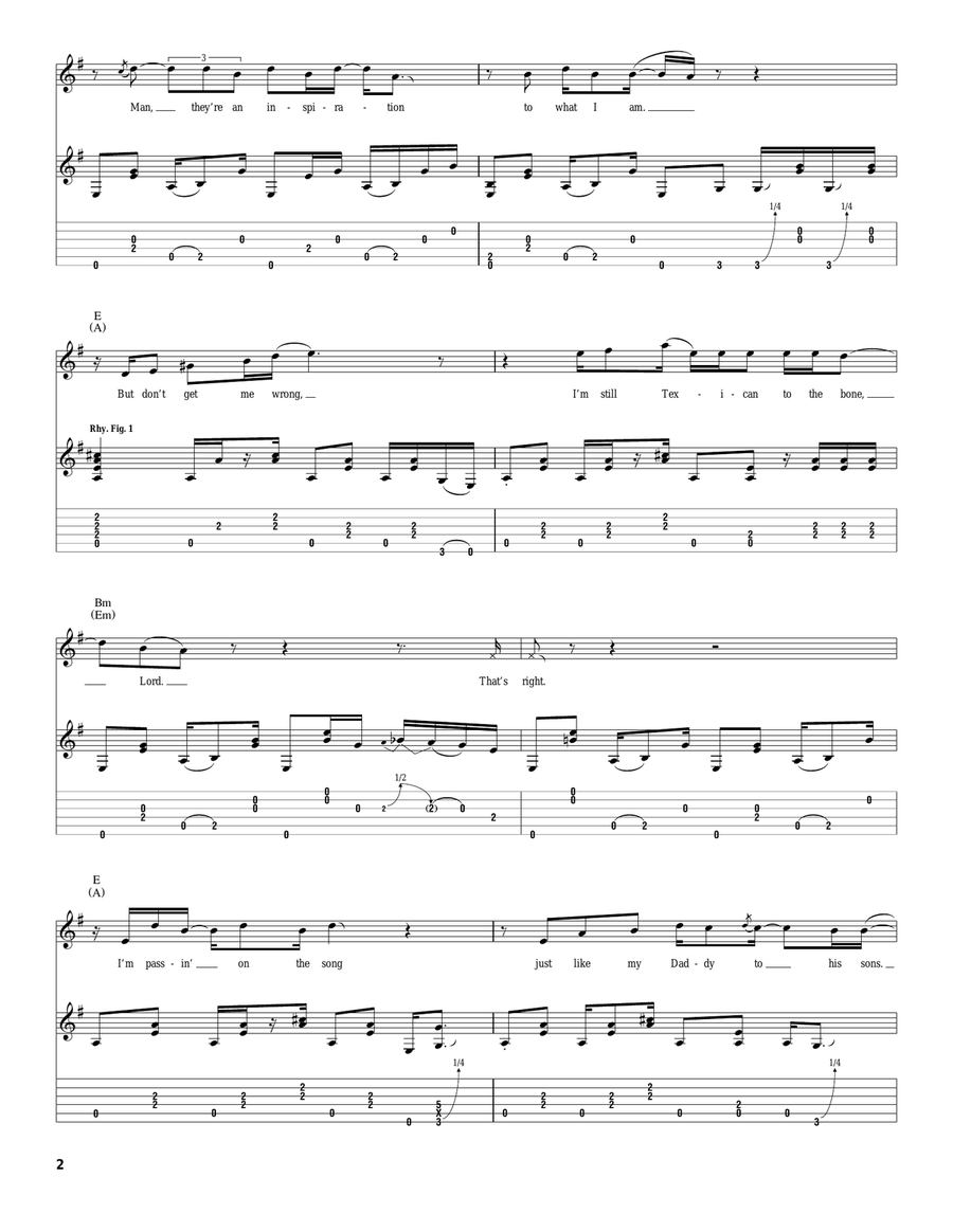 Outlaws Outlaws Acoustic Guitar scores gallery preview page 2