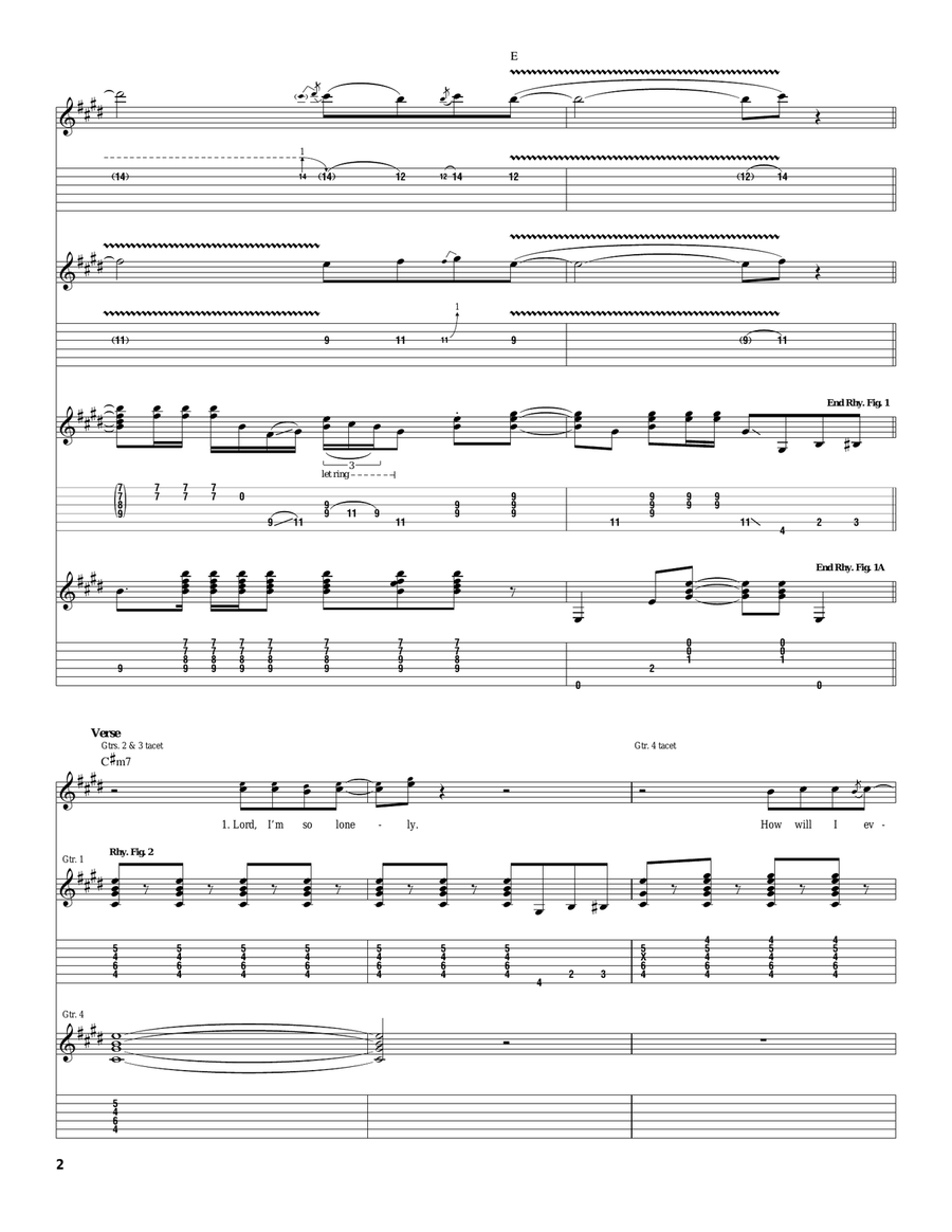 Roses Roses Acoustic Guitar scores gallery preview page 2