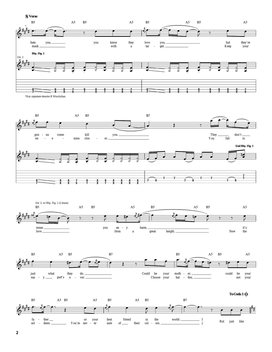 One And The Same One And The Same Acoustic Guitar scores gallery preview page 2