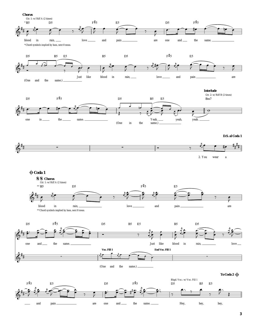 One And The Same One And The Same Acoustic Guitar scores gallery preview page 3