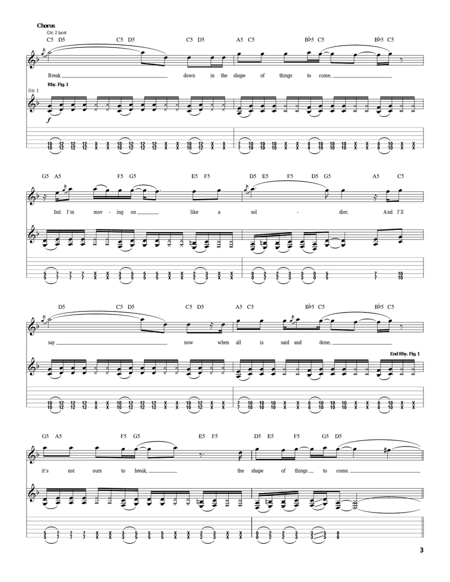 Shape Of Things To Come Shape Of Things To Come Acoustic Guitar scores gallery preview page 3