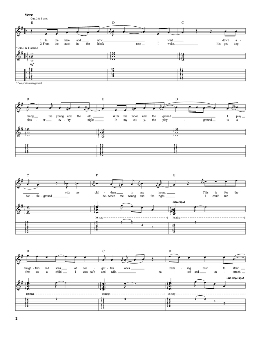 Sound Of A Gun Sound Of A Gun Acoustic Guitar scores gallery preview page 2