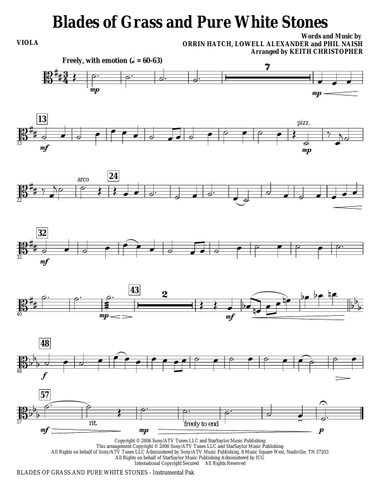 Blades Of Grass And Pure White Stones - Viola