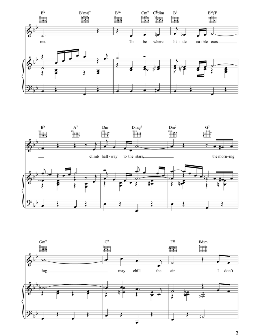 I Left My Heart In San Francisco Piano, Vocal, Guitar scores gallery preview page 3
