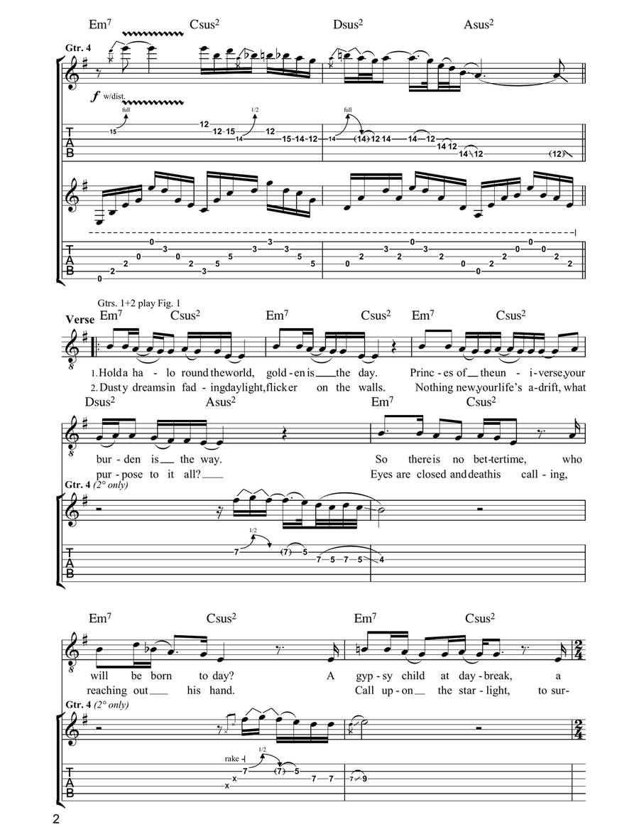 Out Of The Shadows Out Of The Shadows Electric Guitar scores gallery preview page 2