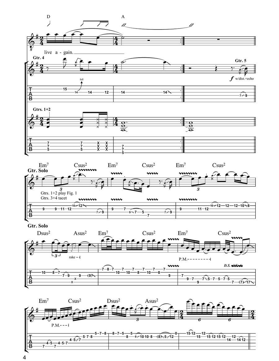 Out Of The Shadows Out Of The Shadows Electric Guitar scores gallery preview page 4