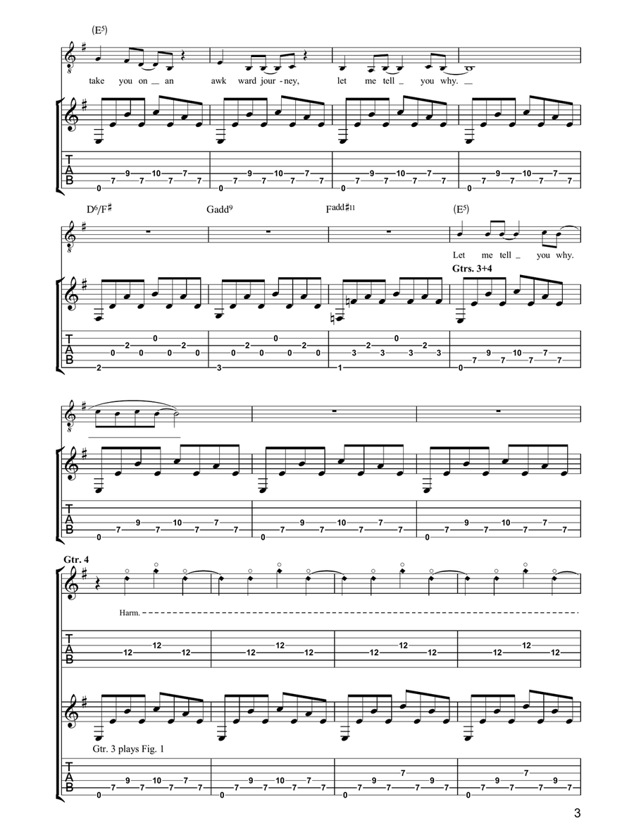 The Reincarnation Of Benjamin Breeg Electric Guitar scores gallery preview page 3