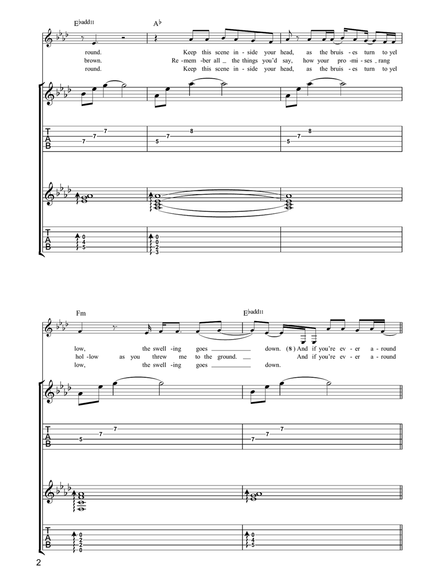 Pierrot The Clown Pierrot The Clown Guitar Tablature scores gallery preview page 2