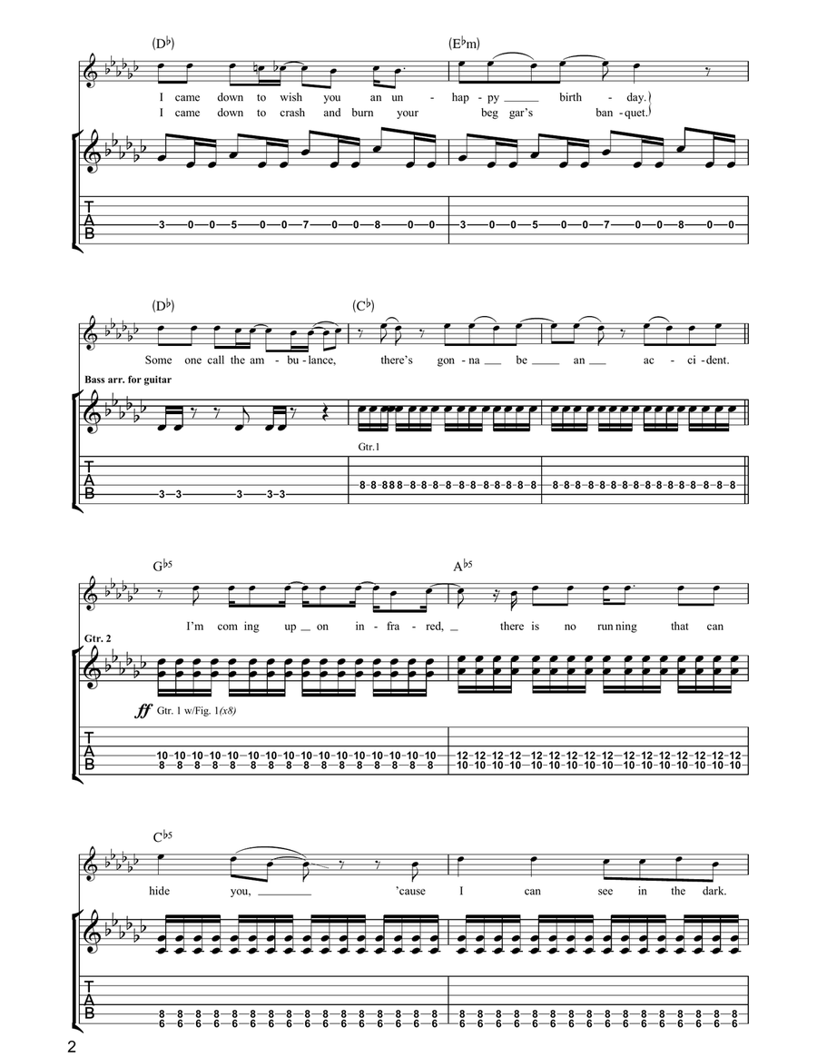 Infra-Red Infra-Red Guitar Tablature scores gallery preview page 2