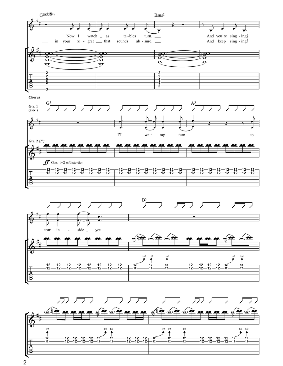 Broken Promise Broken Promise Guitar Tablature scores gallery preview page 2