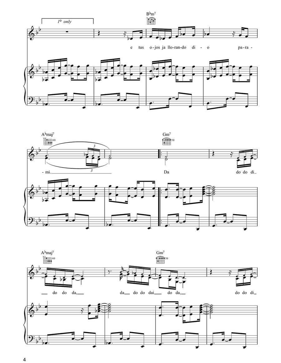 Quiero Saber Quiero Saber Piano, Vocal, Guitar scores gallery preview page 4