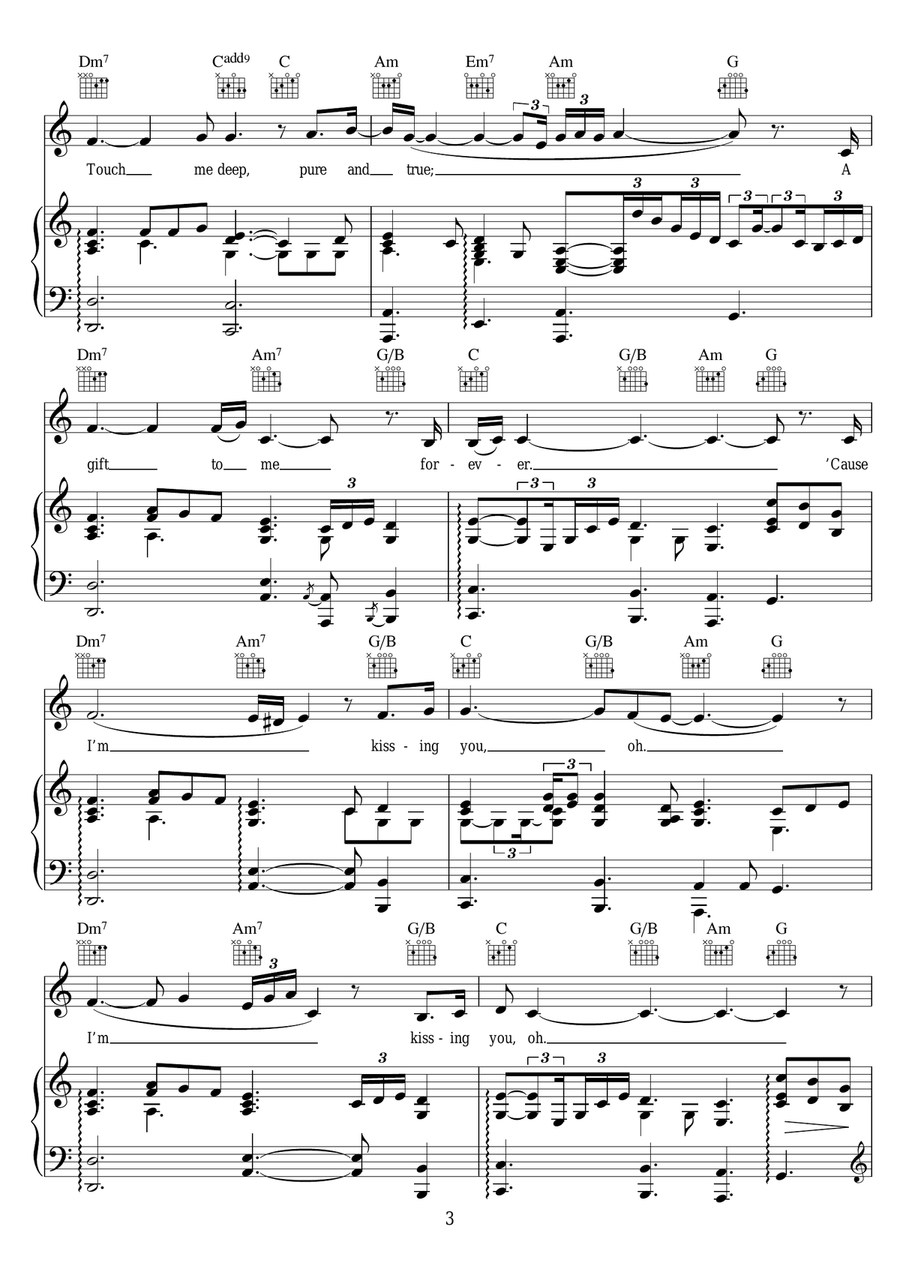 I'm Kissing You I'm Kissing You Piano, Vocal, Guitar scores gallery preview page 3