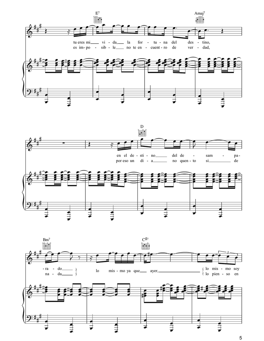 Bamboleo Bamboleo Piano, Vocal, Guitar scores gallery preview page 5