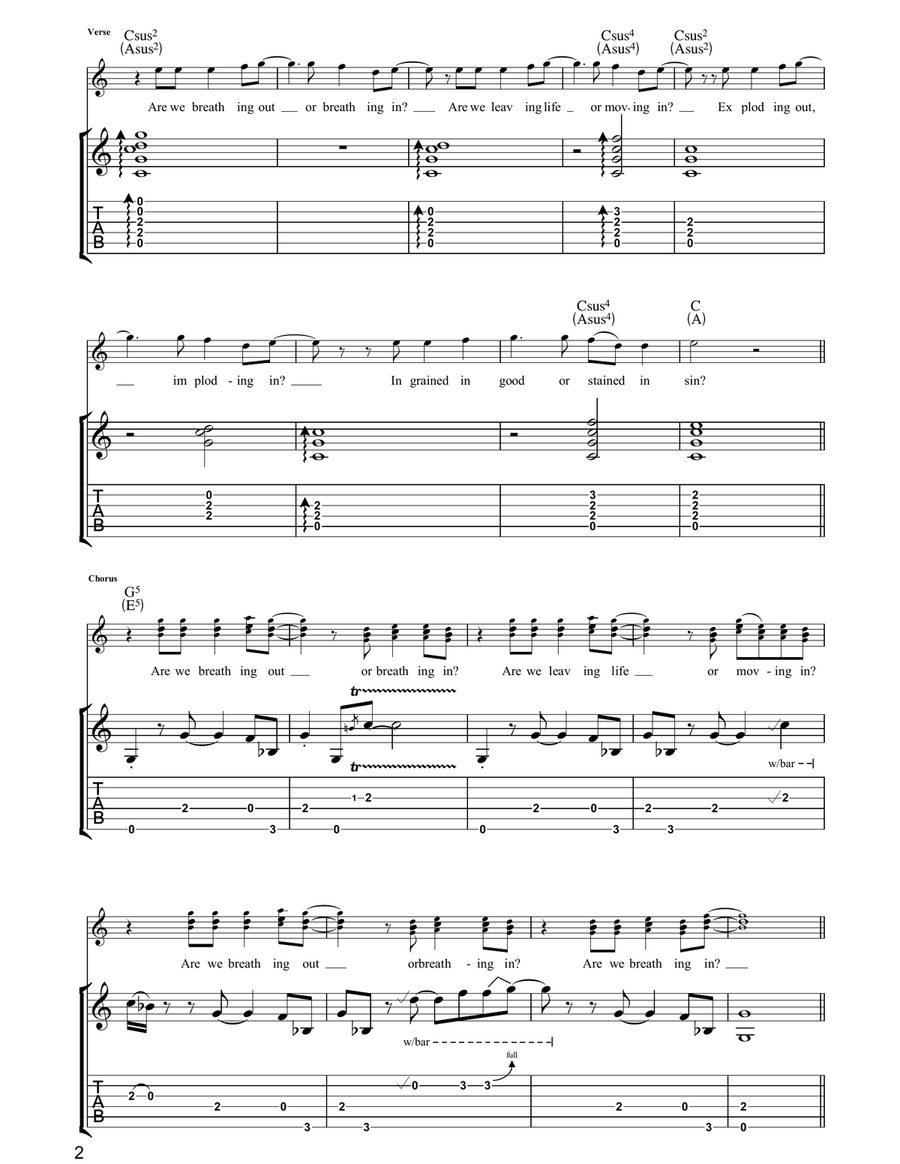 Fragments Fragments Guitar Tablature scores gallery preview page 2