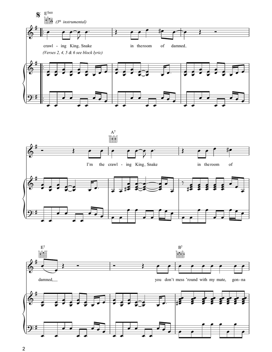 Crawling King Snake Crawling King Snake Guitar scores gallery preview page 2