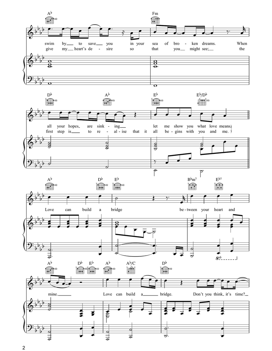 Love Can Build A Bridge Love Can Build A Bridge Acoustic Guitar scores gallery preview page 2