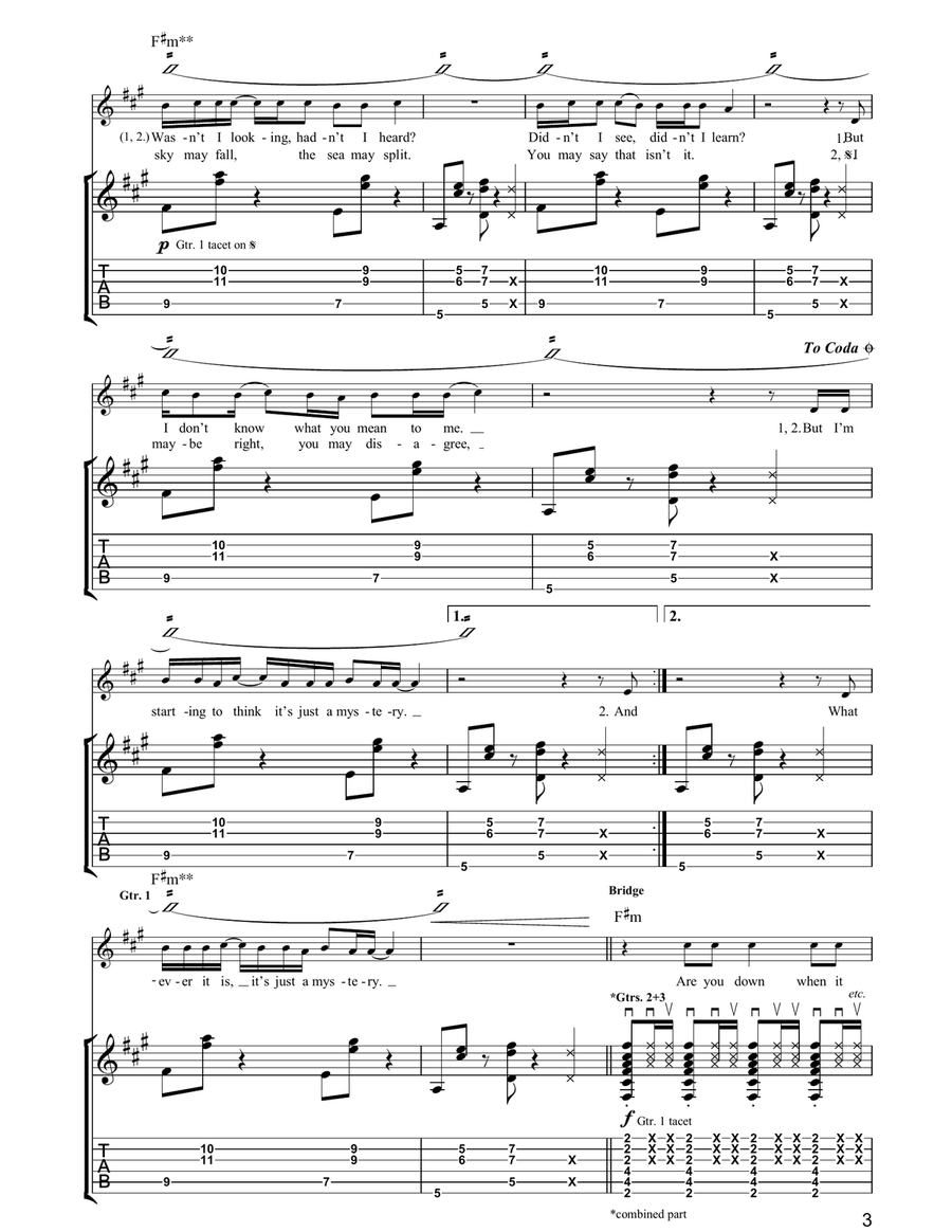 Can't Stop This Feeling I've Got Guitar Tablature scores gallery preview page 3