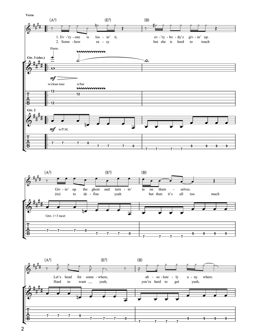 Pop Song 2006 Electric Guitar scores gallery preview page 2