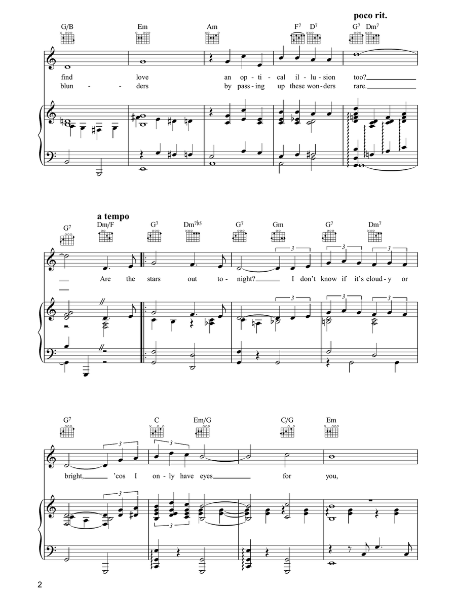 I Only Have Eyes For You Piano, Vocal, Guitar scores gallery preview page 2