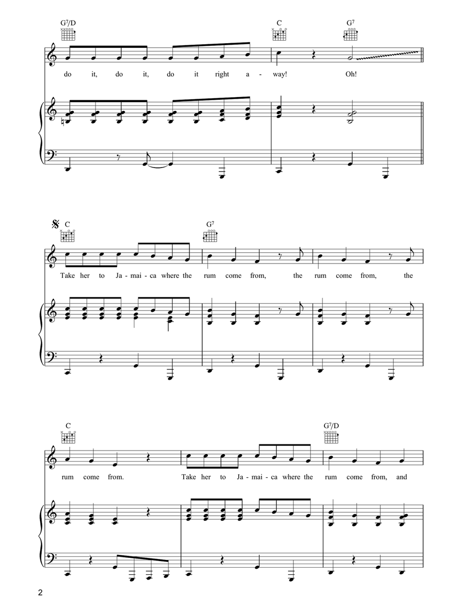Take Her To Jamaica (Where The Rum Come From) Acoustic Guitar scores gallery preview page 2