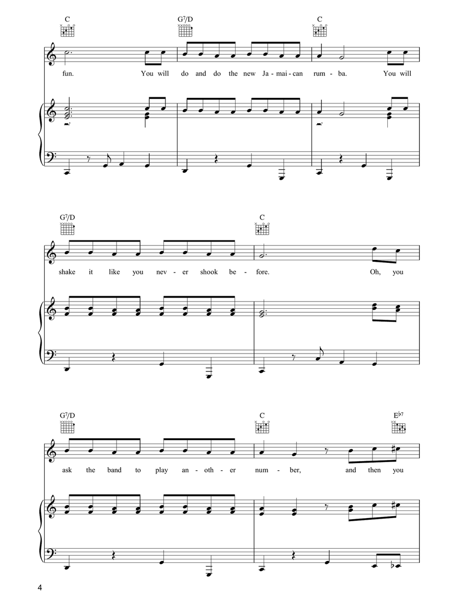 Take Her To Jamaica (Where The Rum Come From) Acoustic Guitar scores gallery preview page 4