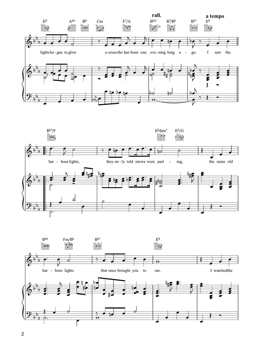 Harbour Lights Harbour Lights Piano, Vocal, Guitar scores gallery preview page 2