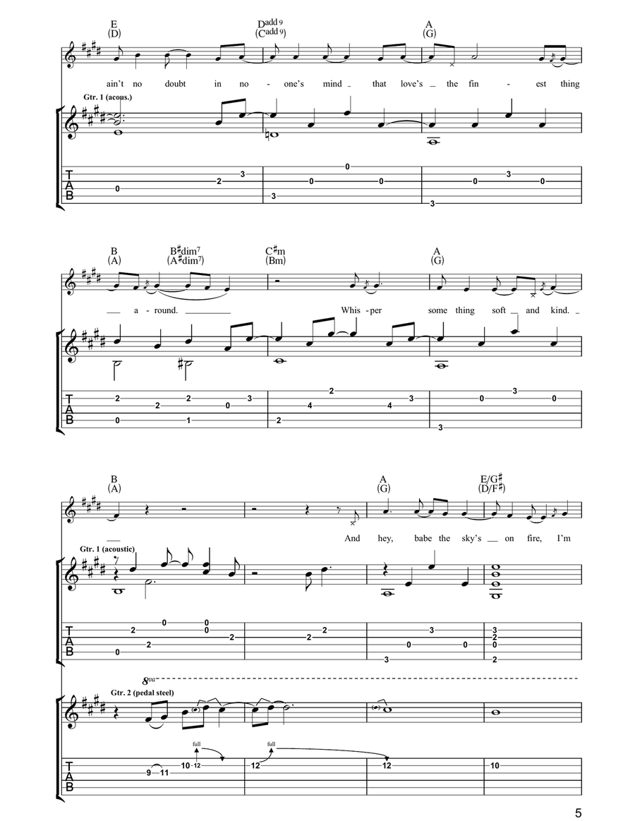 Carolina In My Mind Carolina In My Mind Acoustic Guitar scores gallery preview page 5