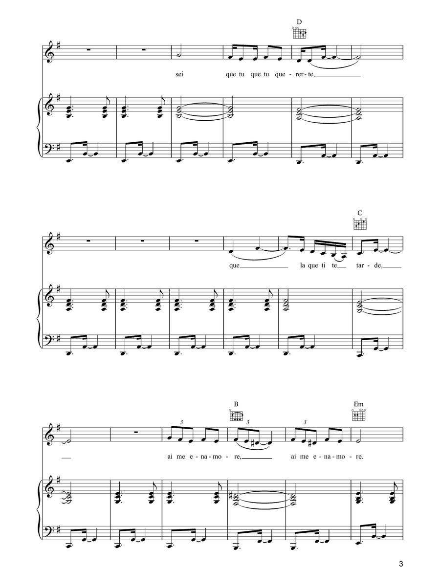 A Tu Vera Guitar scores gallery preview page 3