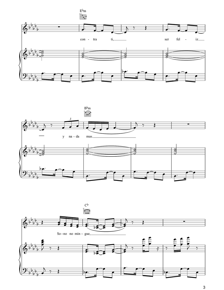 No Vivire No Vivire Guitar scores gallery preview page 3