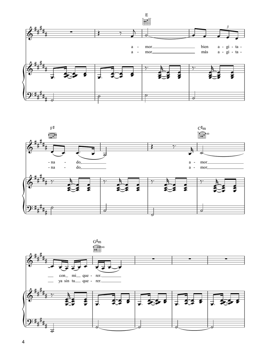 Trista Pena Trista Pena Piano, Vocal, Guitar scores gallery preview page 4
