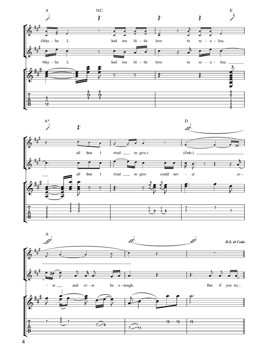 Try Try Acoustic Guitar scores gallery preview page 4