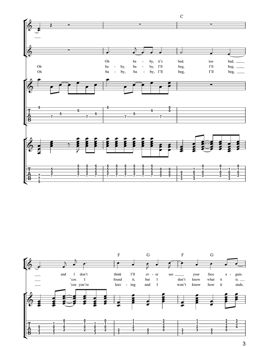 Long Legs Long Legs Acoustic Guitar scores gallery preview page 3