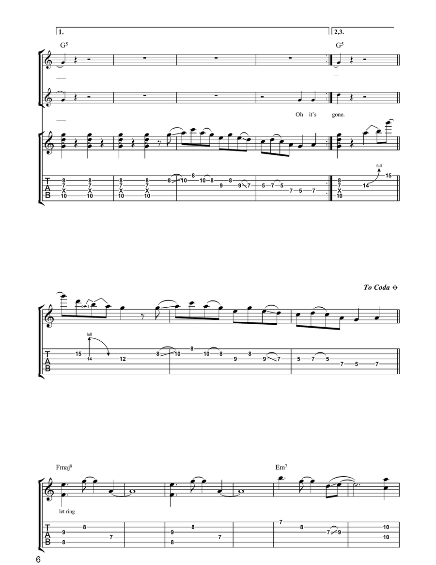 Long Legs Long Legs Acoustic Guitar scores gallery preview page 6