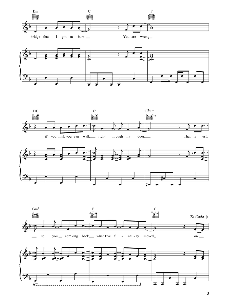 Gone Gone Acoustic Guitar scores gallery preview page 3